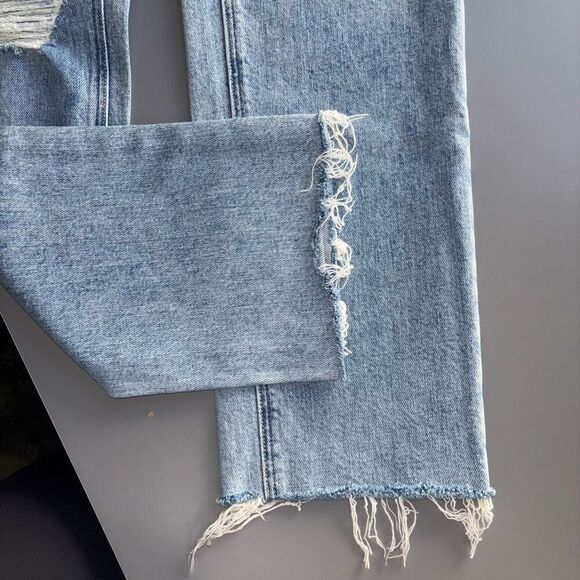 Paige Stella Straight Leg Denim Gnarly Destructed size 27 - Picture 11 of 13